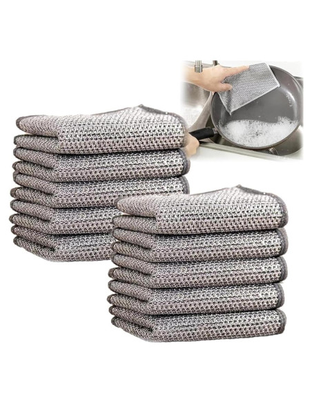 Paños de Limpieza Multipropósito Desolio, 10 Pcs, 15.24 cm