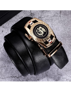 Cinturón de Cuero Genuino Dubulle para Hombres, Ajustable 110-150 cm 2