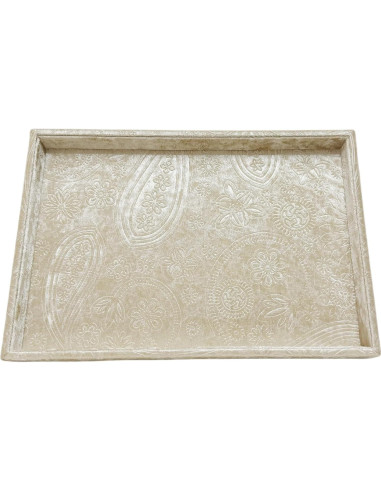 Bandeja Decorativa de Joyería AgentMoon Beige Dorado 35.3x24.3cm