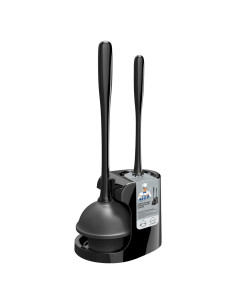 Combo Desatascador y Cepillo de Inodoro MR.SIGA, Negro, 1 Juego