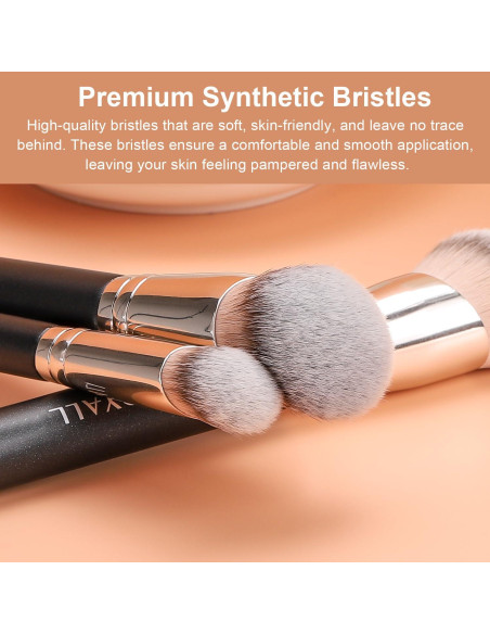 Conjunto de Brochas de Contorno TEOYALL 2PCS Anguladas Sintéticas