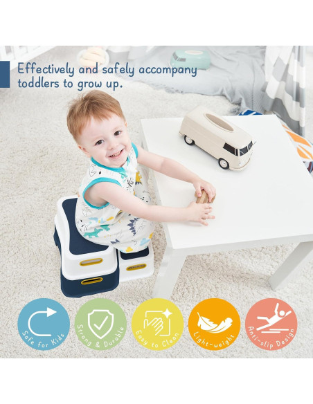 Escalera de Dos Pasos Forbena para Niños - Antideslizante