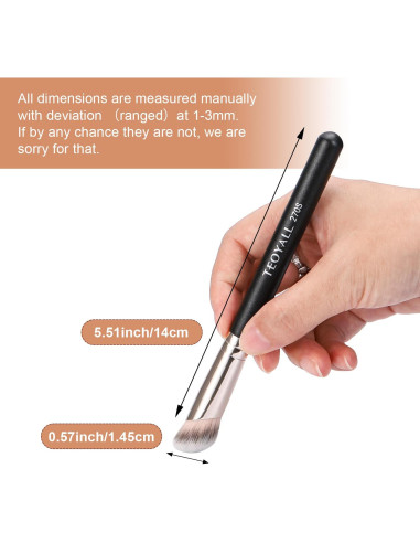 Conjunto de Brochas de Contorno TEOYALL 2PCS Anguladas Sintéticas