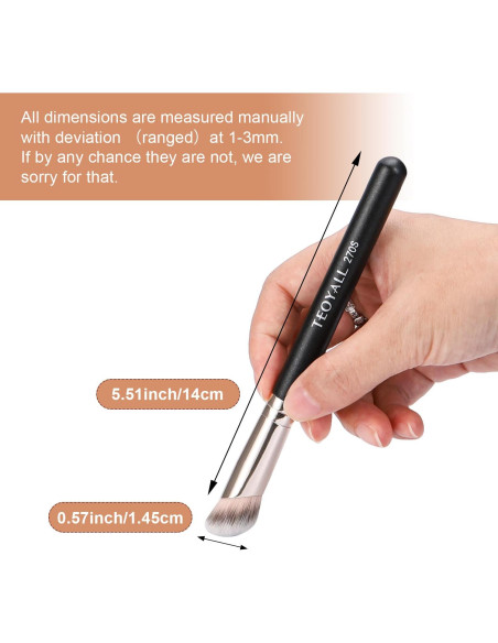 Conjunto de Brochas de Contorno TEOYALL 2PCS Anguladas Sintéticas