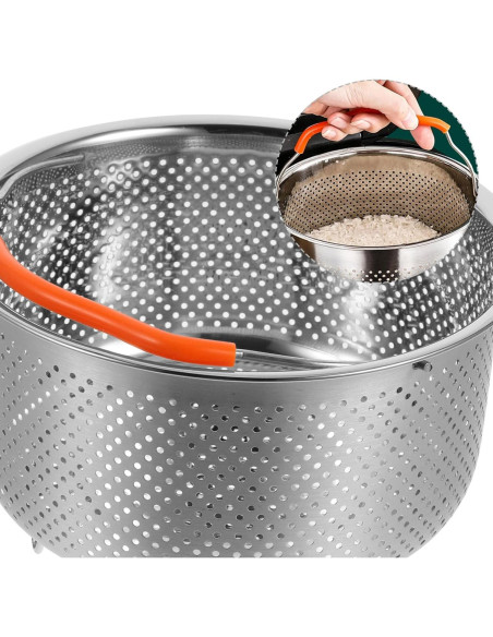 Cesta de Vapor Acero Inoxidable Hemoton 17.7x17.7 cm