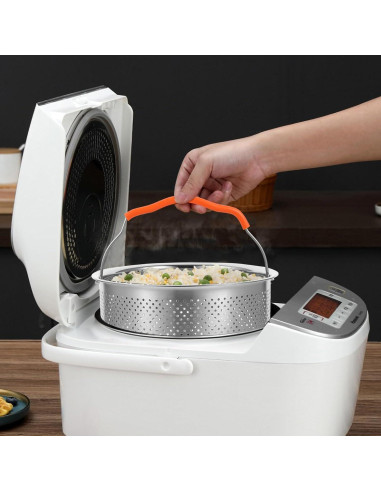 Cesta de Vapor Acero Inoxidable Hemoton 17.7x17.7 cm