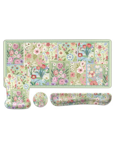 Soporte Reposamuñecas Ergonómico MOSISO Verde con Alfombrilla 90x40cm