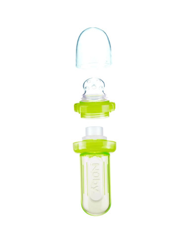 Nuby Dispensador de Comida Silicona para Bebés 2-Pack Aqua Verde