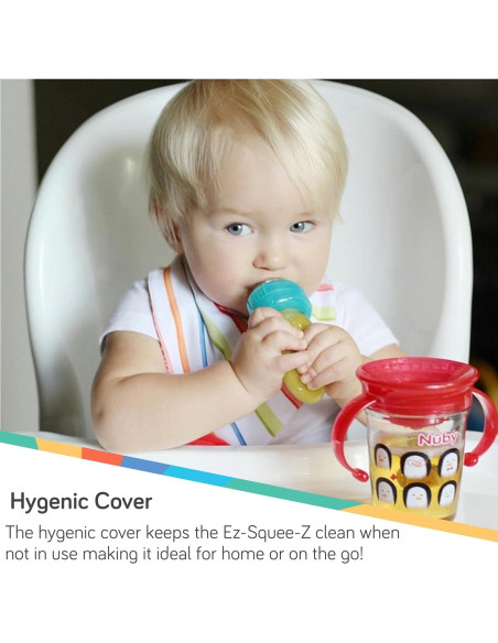 Nuby Dispensador de Comida Silicona para Bebés 2-Pack Aqua Verde