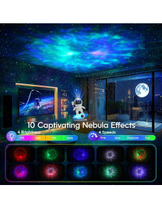 Proyector Galáctico LED FlyEagle Astronauta con Control Remoto 2