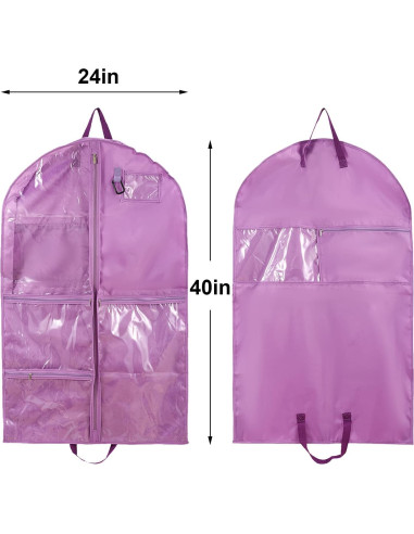 Bolsa de Ropa Impermeable Qchengsan 61x7.6x101.6cm Púrpura