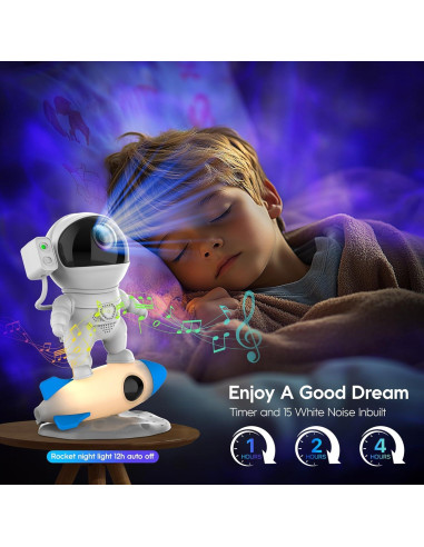 Proyector Galáctico LED FlyEagle Astronauta con Control Remoto