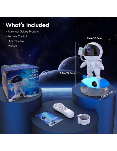 Proyector Galáctico LED FlyEagle Astronauta con Control Remoto