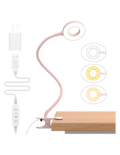 Lámpara de Escritorio LED iZELL Rosa 3 Modos 10 Brillos