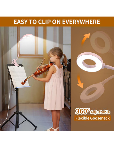 Lámpara de Escritorio LED iZELL Rosa 3 Modos 10 Brillos