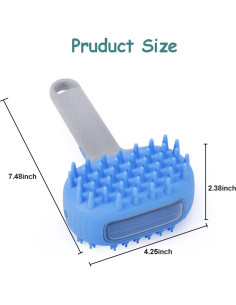 Cepillo de baño 2 en 1 Ausugar para perros y gatos azul 2