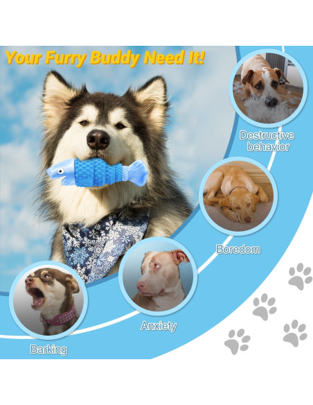 Juguete para Perros WinTour Tiburón Azul Masticadores Agresivos