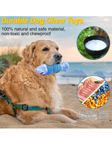 Juguete para Perros WinTour Tiburón Azul Masticadores Agresivos