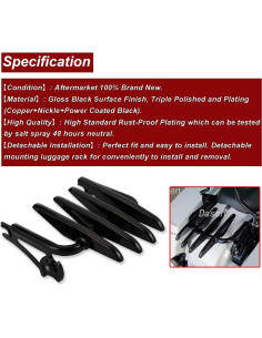 Soporte de Equipaje Desmontable DaSen para Harley 2009-2024 2