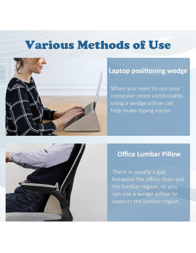 Almohada en Cuña Zantle de Espuma para Alivio de Dolor