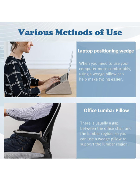 Almohada en Cuña Zantle de Espuma para Alivio de Dolor