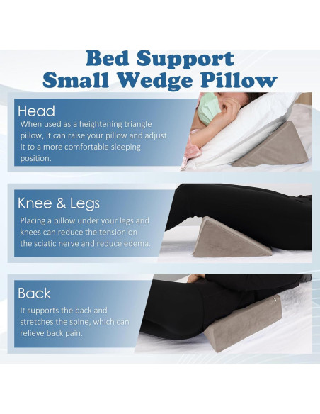 Almohada en Cuña Zantle de Espuma para Alivio de Dolor