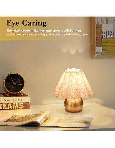 Lámpara de Mesa Pequeña Dorada Ziqqeelam 25x25cm