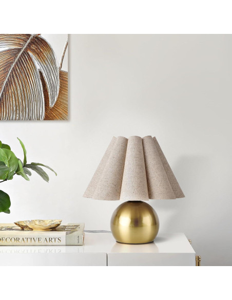 Lámpara de Mesa Pequeña Dorada Ziqqeelam 25x25cm