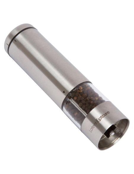 Molino Eléctrico de Sal y Pimienta Latent Epicure - Acero Inoxidable, Ajuste Fino y Grueso