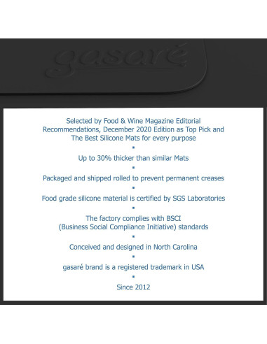 Set de 2 Alfombrillas de Silicona GASARÉ 63.5x43.2cm Negro