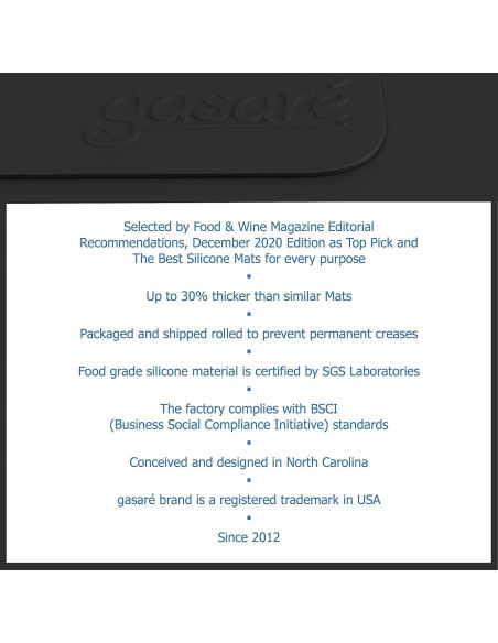 Set de 2 Alfombrillas de Silicona GASARÉ 63.5x43.2cm Negro