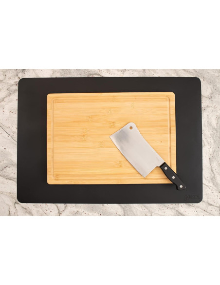 Set de 2 Alfombrillas de Silicona GASARÉ 63.5x43.2cm Negro