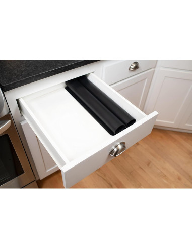 Set de 2 Alfombrillas de Silicona GASARÉ 63.5x43.2cm Negro
