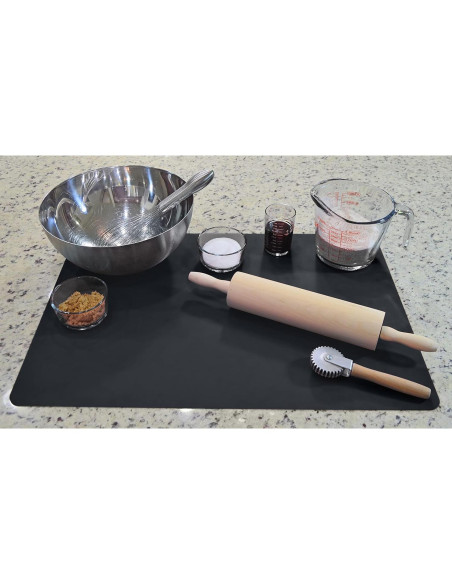 Set de 2 Alfombrillas de Silicona GASARÉ 63.5x43.2cm Negro