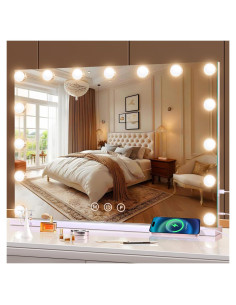 Espejo de Maquillaje Halumao con Luces LED Regulables 48.3x57.9cm