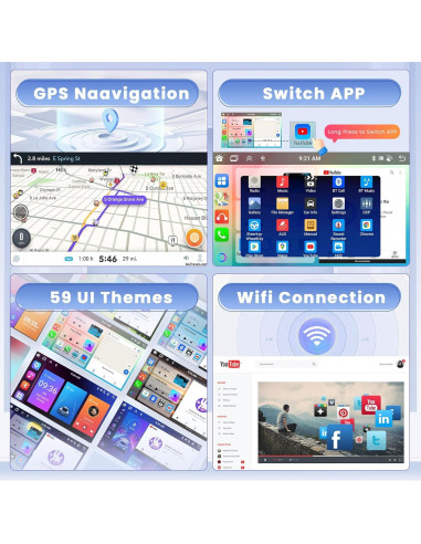 Estéreo Android Hikity 9" para Toyota Fortuner 2005-2014, 4+64GB