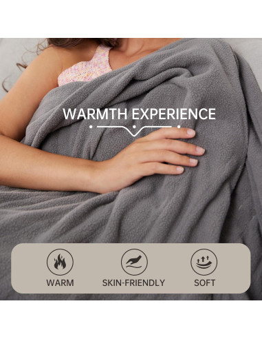 Manta Eléctrica McJaw 127x152cm 4 Niveles Calor Gris