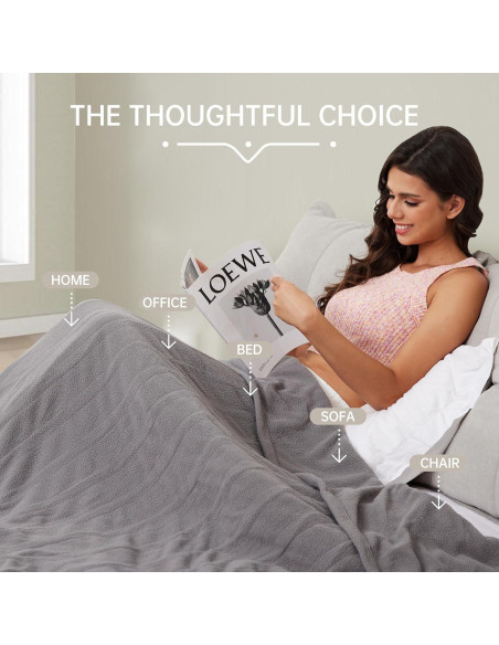 Manta Eléctrica McJaw 127x152cm 4 Niveles Calor Gris