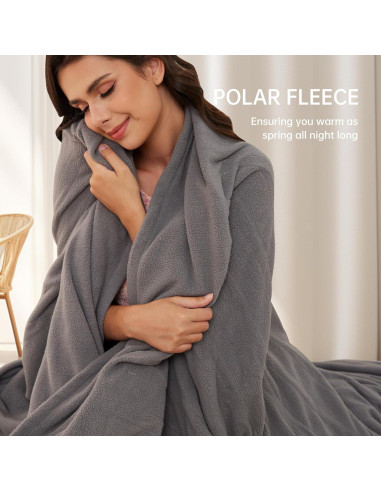 Manta Eléctrica McJaw 127x152cm 4 Niveles Calor Gris