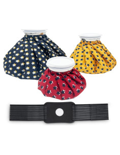 Bolsas de Hielo Reutilizables Capshat - 4 Paquetes, 3 Tamaños