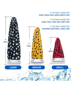 Bolsas de Hielo Reutilizables Capshat - 4 Paquetes, 3 Tamaños 2