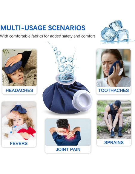 Bolsas de Hielo Reutilizables Capshat - 4 Paquetes, 3 Tamaños