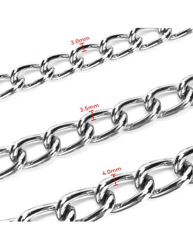 Correa de Perro de Cadena SGODA 1.22m Alta Resistencia Negra