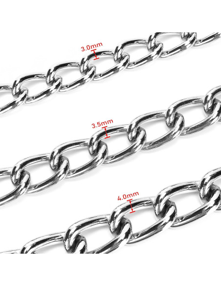 Correa de Perro de Cadena SGODA 1.22m Alta Resistencia Negra