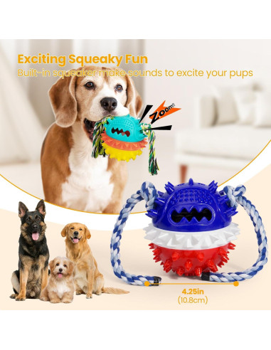 Juguetes para Perros HGB - Paquete de 2, Interactivos y Resistentes