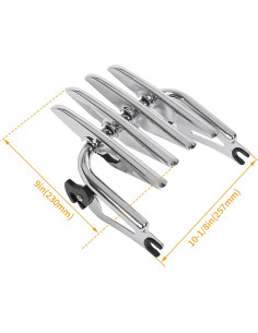 Soporte de Equipaje Desmontable KUAFU Cromo para Harley 2009-2024 2