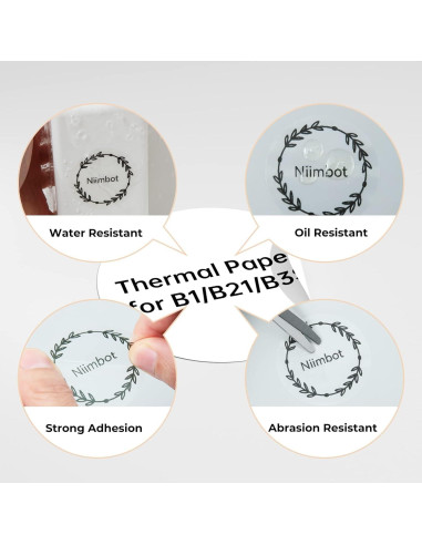 Etiquetas térmicas NIIMBOT 1'' x 1'' (26x26mm) 260 unidades
