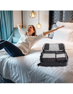 Juego de Cubos de Empaque TravelWise - 5 Piezas Nylon Negro 2