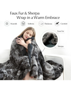 Manta Calentada Eléctrica SNUGSUN Individual 157x213cm Gris 2