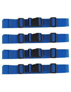 Correas de Equipaje Utilitarias MAGARROW 3.81 cm x 0.97 m Azul - Paquete de 4
